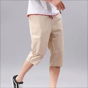 남성 반바지 면팬츠 허리밴딩 데일리 5컬러 7부 바지