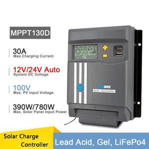 30A MPPT 태양광 컨트롤러 WIFI 12V 24V 전지 패널 배터리 레귤레이터 충전 듀얼 USB LifePo4 리튬 AGM GEL