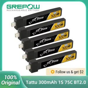 Betafpv Air65 meteor65 Pro RC 헬리콥터 Quadcopter FPV 레이싱 드론 부품 용 Tattu 300mAh 1S 75C 3.8V LiPo 배터리 BT2.0