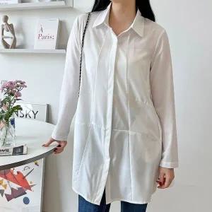 [하프클럽/]걸스 데일리 유니크 룩 플레인 플레어라인 와이드핏 롱핏드레스