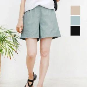 [하프클럽/]여성용 세미플레어 베스트 허리 뒷부분밴드 소재 데일리 하프팬