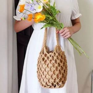 [하프클럽/]썸머 데일리 네트 비치백 그물 숄더백 여행용 가방