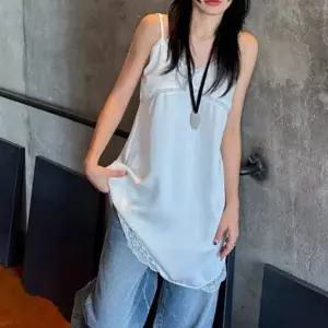 [하프클럽/]데일리 데일리룩 브이컷 코디레이어드탱크탑 망사 롱드레스