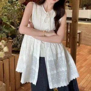 [하프클럽/]여름철 레이디스 스타일 코디레이어드 핏감좋은나시 조끼