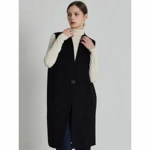 [하프클럽/르오트]캐시미어울블렌디드버클롱베스트-사이즈5588까지