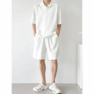 [하프클럽/코디제이]M마일드 카라넥 반팔세트 시원한 썸머 셋업룩 데일리 SET 반바지 세트