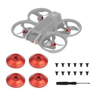 DJI Avata 2용 Houjunor 모터 커버, 4 PCS 알루미늄 합금 방진 방수 드론 엔진 보호 가드, 액세서리 (빨간색)