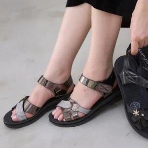 끈샌들 슈즈 앵글 샌들 여성 여름샌들 빅사이즈 통굽 (WEF0970)