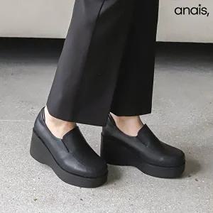 [아나이스]소가죽 통굽 로퍼힐 7cm_25F281 [무료배송]