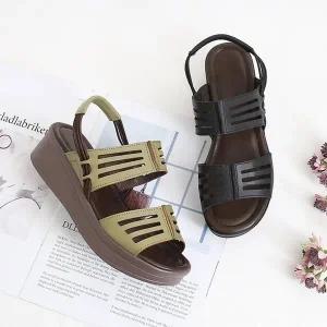 가을 스트랩샌들 여름샌들 끈샌들 슈즈 플랫 앵글 힐 (WEF097C)