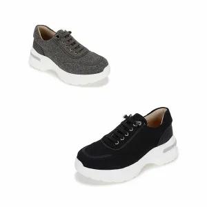 [하프클럽/무크]여화 지안 울 키높이 스니커즈 2colors