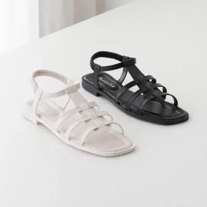 웨지 슈즈 통굽 패션샌들 스트랩 앵글 가을 가을신상 (WEF09BD)