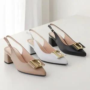 웨지구두 여성화 기본 베이직 슬링백힐 샌들로퍼 (WEF09AC)