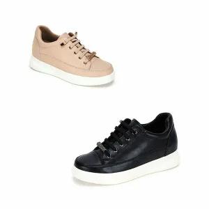 [하프클럽/무크]여화 지유 소가죽 키높이 스니커즈 2colors