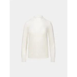 [하프클럽/]배색 넥 프릴 니트탑