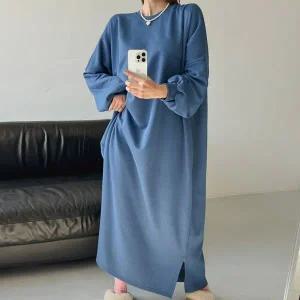 [하프클럽/]빅사이즈 512 기모무지롱맥시원피스 DNMV815