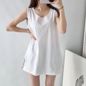 [하프클럽/]빅사이즈 512 베이직면레이어드나시 DNSK965