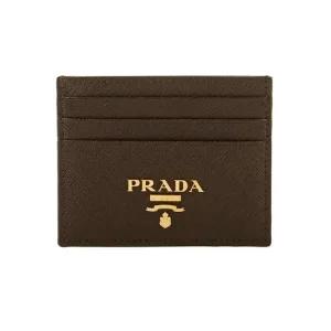 25FW 금장 로고 사피아노 카드지갑 브라운 1MC025 2D93 F0038