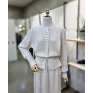 [갤러리아] ABFZ[2컬러]넥라운드 잔골지 버튼 가디건(ABA1HYZ1)