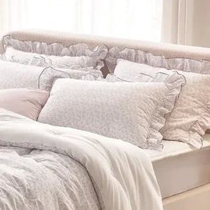 [갤러리아] 로라애슐리 미엘 바이오워싱 60수 고밀도 광폭 면 베개커버 50X70