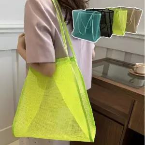 [하프클럽/]여름 여행 코디 그물 망사 비치백 네트백 가방 숄더백