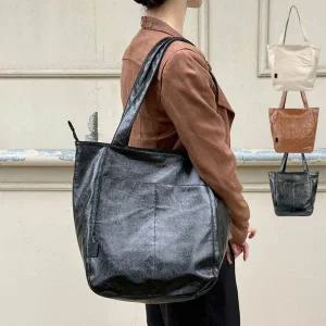 [하프클럽/]여성 3컬러 데일리 빈티지 빅사이즈 숄더백 쇼퍼백