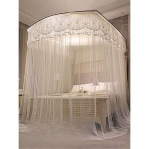 공주 캐노피 공주님 침실 지붕 모기장 레이스 프레임