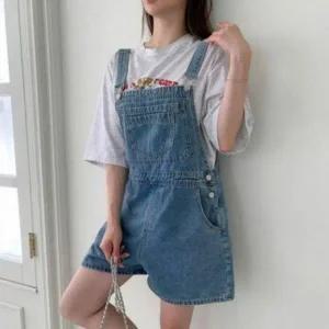 [하프클럽/]팬츠 오버롤 캐주얼 여성 베이직 필수템 여름 멜빵 청