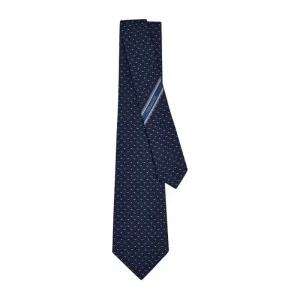 페라가모 간치니 자카드 실크 넥타이 351355 0789250 NAVY