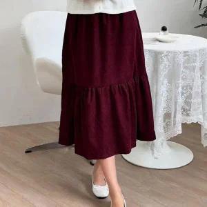 [하프클럽/셀러허브_여성트랜드패션]빅사이즈 511 분위기있는골덴스커트 DYP