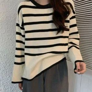 [하프클럽/]데일리 스트라이프 데일리 트임 패턴 클래식 포인트