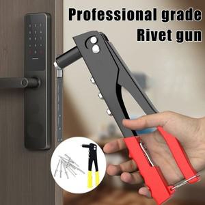 1세트 플라스틱 + 금속 헤비 듀티 리베 터 팝 리벳 건 및 150피스 블라인드 구색 키트 핸드 툴 너트 도구