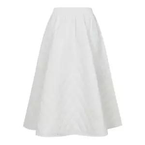 [하프클럽/샵앤]여성 허리밴딩 퀼팅 누빔 플레어 패딩 롱스커트 PIC-WSK-20967-