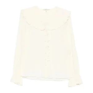 러플 크레이프 실크 블라우스 CH25WHT78005 103