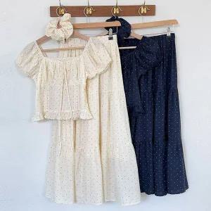 [하프클럽/]여성용 땡땡이 캉캉스커트 벌룬 세트