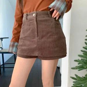[하프클럽/]여자 코듀로이 에이라인 귀여운 골덴 치마바지