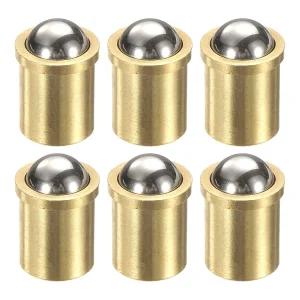 하핑턴 6pcs 볼 포인트 스프링 플런저 10x13mm 황동 정밀 위치 비즈 도어 찬장 기계 장치 클램프 가구용