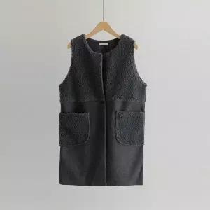 [하프클럽/]시라 뽀글이 라운드 하프 베스트