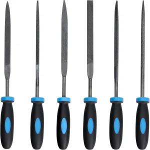 금속 바늘 파일 세트 도구 파일용 작은 작업용 플랫 강철 손 목재 플라스틱 보석 가죽 DIY 6개