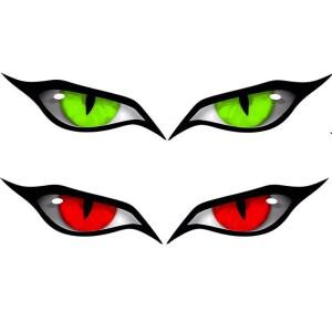 오토바이 맞춤형 신비한 눈 스티커 자동차 후진 거울 스티커 스쿠터 스크래치 커버 장식 15x6.5cm 2 개