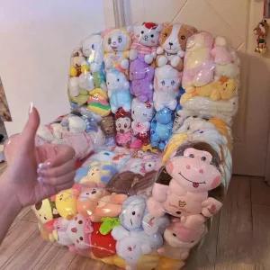 투명 인형 보관 투명방수제 1L 수납 의자 장난감 좌석 투명한 일회용 보관쇼