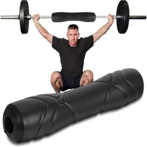 고무 바벨 패드 스쿼트 엉덩이 스러스트 폐 및 핏 표준 바(블랙)