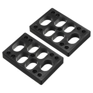 파티킬 1/2인치 스케이트보드 라이저 패드, 2팩 3x2 트럭용 앵글 웨지 충격 블랙