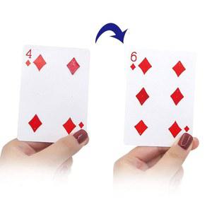 매우 짧은 시간 포커 마술 트릭 기믹 일루전 소품으로 악수하는 OUERMAMA 환상적인 변화 포인트 4에서 6 (비디오 튜토리얼