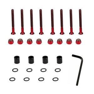IMPORX 스케이트보드 하드웨어 키트 16PCS 휠 너트 RED 8PCS 45MM