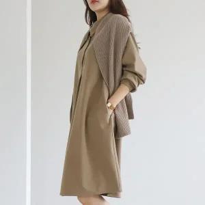 [하프클럽/셀러허브_여성트랜드패션]빅사이즈 511 셀리카라무지원피스 DWBT43