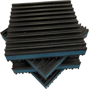 파란색 복합 폼 센터가 있는 고강도 방진 패드 4인치 X 7인치/8인치 리브 고무 수량 4