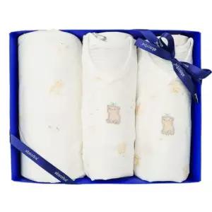 [갤러리아] (압소바출산,배냇저고리세트)새싹곰오가닉배냇저고리+슈트+속싸개세트(A1A-10121SET)