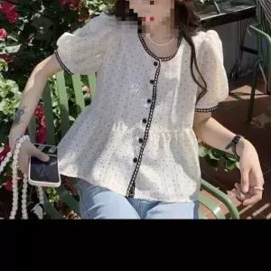 [하프클럽/]플레어 ST111 블라우스 도트