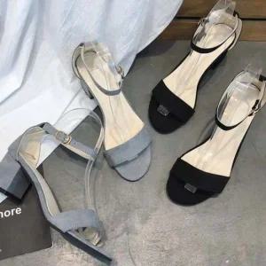 토오픈 하이힐 힐 펌프스 미들힐 구두 샌들